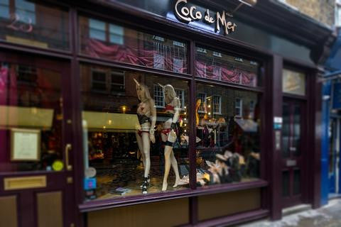 Coco de Mer boutique with advance copies of 'The History & Arts of the Dominatrix'